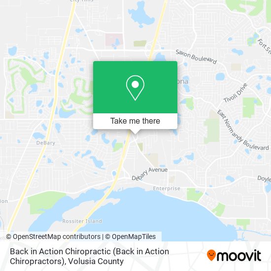 Mapa de Back in Action Chiropractic