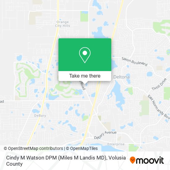 Cindy M Watson DPM (Miles M Landis MD) map