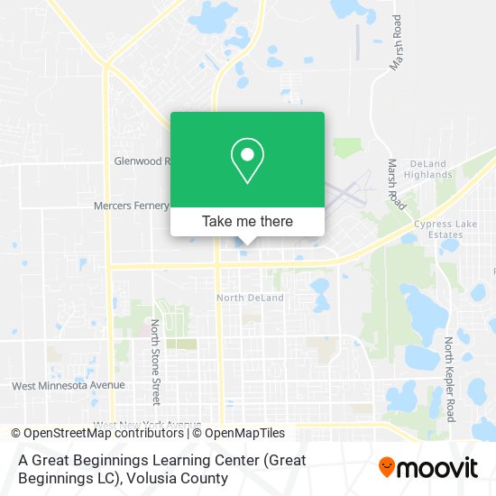 A Great Beginnings Learning Center (Great Beginnings LC) map