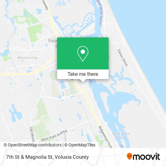 7th St & Magnolia St map