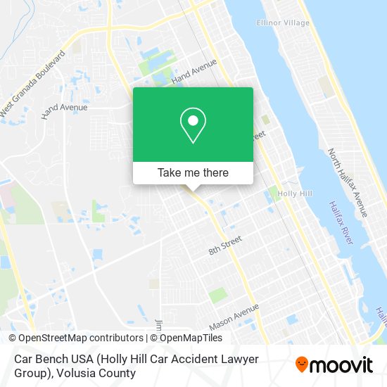 Mapa de Car Bench USA (Holly Hill Car Accident Lawyer Group)