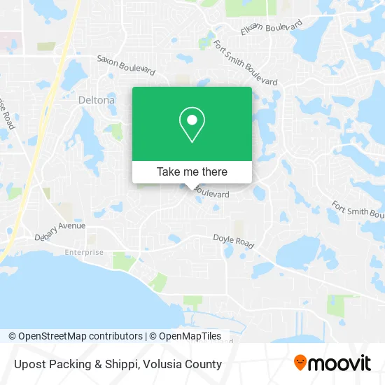 Upost Packing & Shippi map