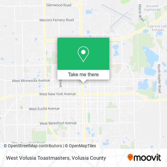 West Volusia Toastmasters map