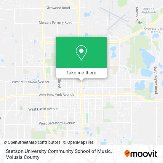 Mapa de Stetson University Community School of Music