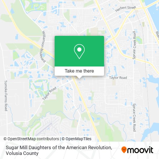 Sugar Mill Daughters of the American Revolution map