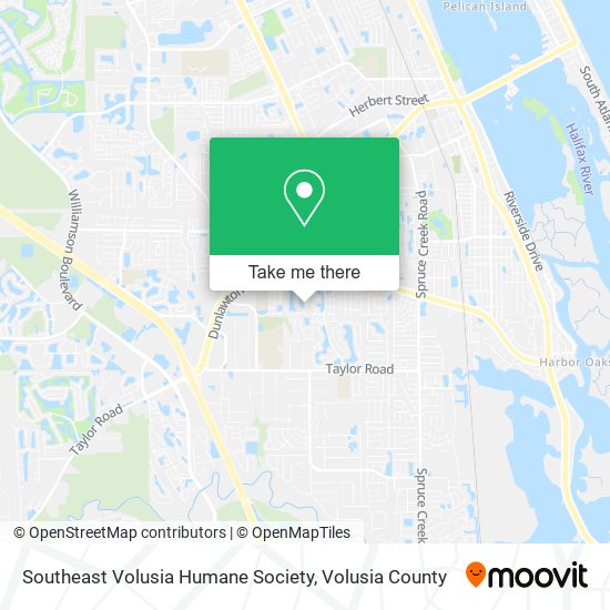 Mapa de Southeast Volusia Humane Society