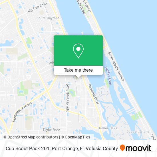 Mapa de Cub Scout Pack 201, Port Orange, Fl