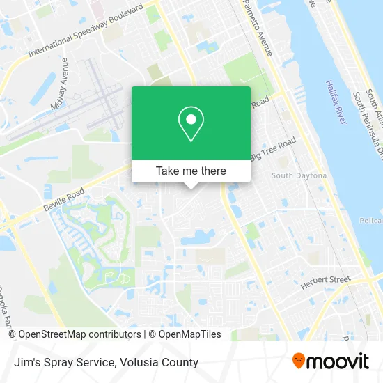 Jim's Spray Service map