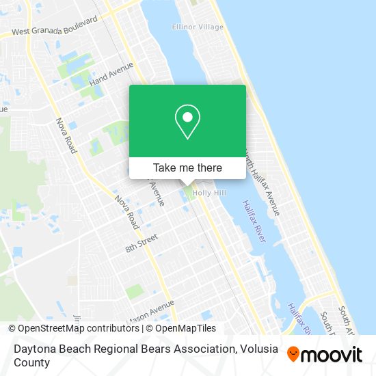 Daytona Beach Regional Bears Association map