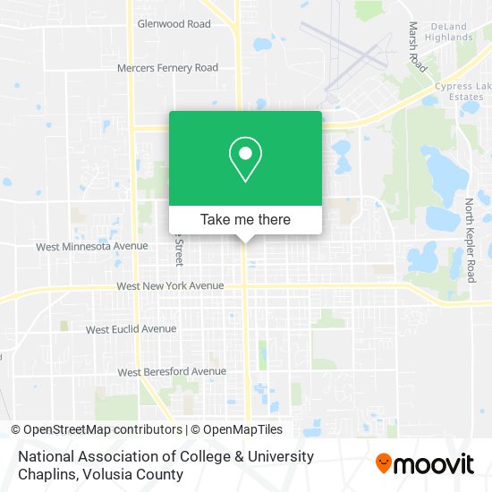 Mapa de National Association of College & University Chaplins