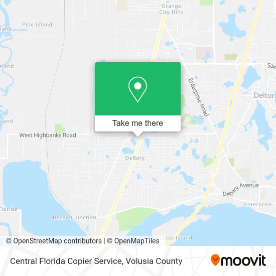 Central Florida Copier Service map
