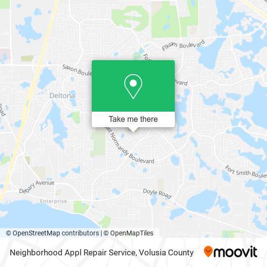 Neighborhood Appl Repair Service map
