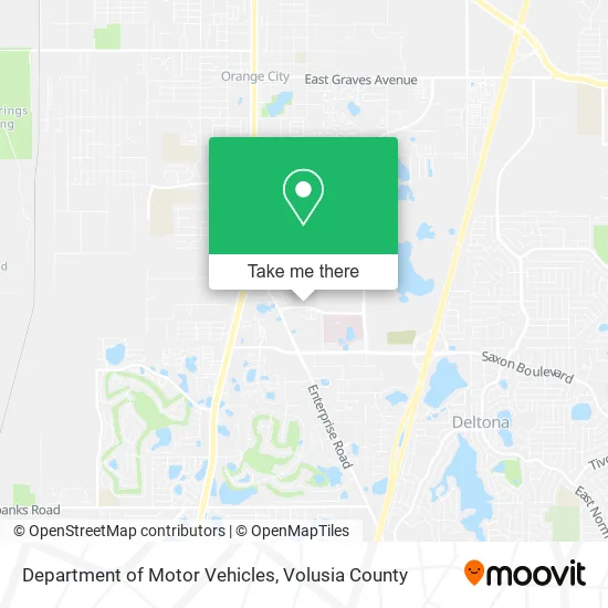 Department of Motor Vehicles map