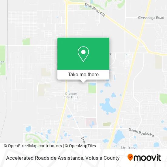 Accelerated Roadside Assistance map