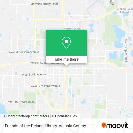 Friends of the Deland Library map