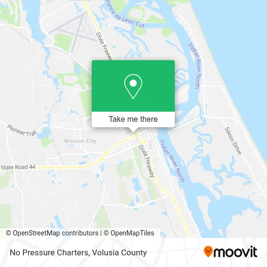 No Pressure Charters map