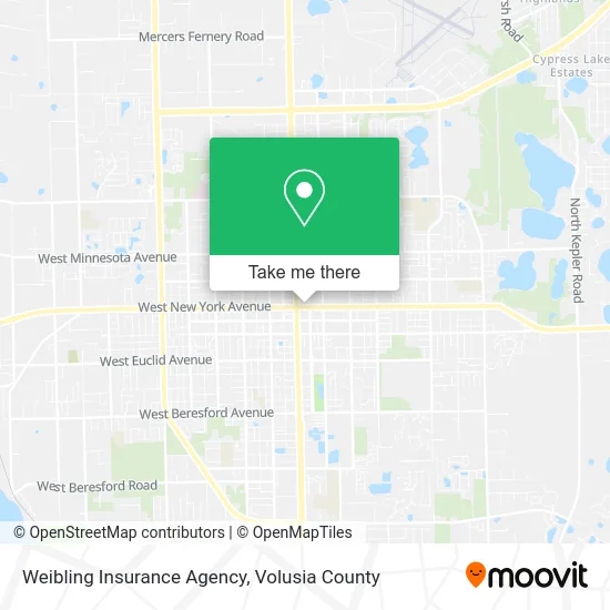 Weibling Insurance Agency map