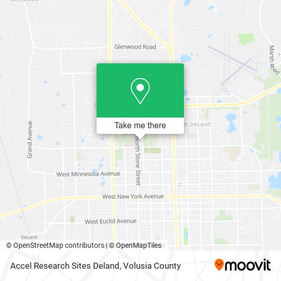 Mapa de Accel Research Sites Deland