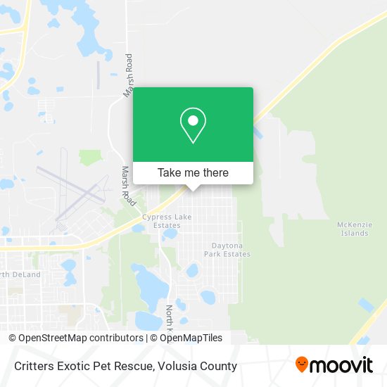 Critters Exotic Pet Rescue map