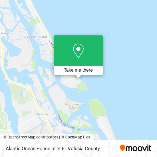 Alantic Ocean Ponce Inlet Fl map