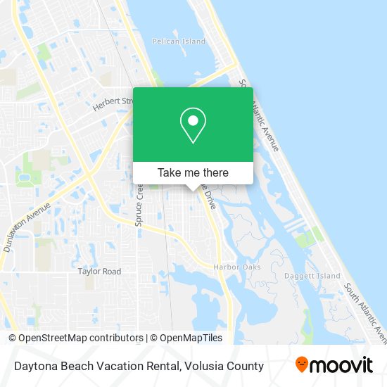 Mapa de Daytona Beach Vacation Rental