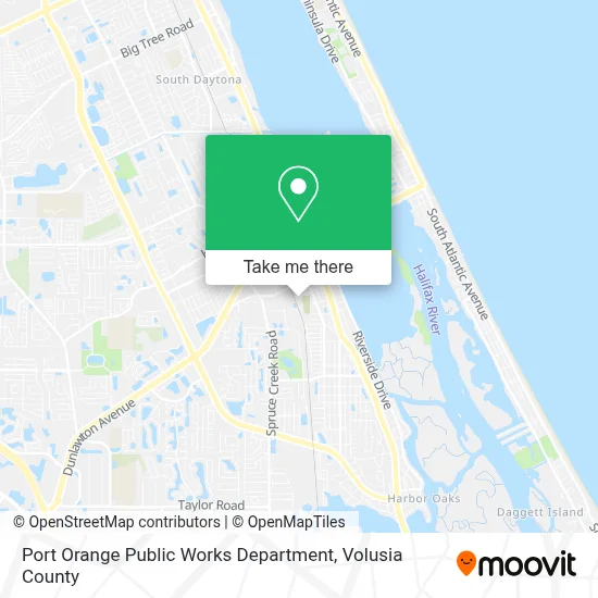 Port Orange Public Works Department map