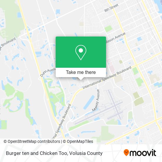 Burger ten and Chicken Too map