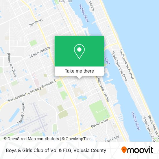 Boys & Girls Club of Vol & FLG map