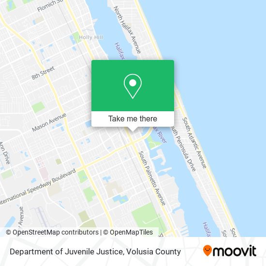 Mapa de Department of Juvenile Justice