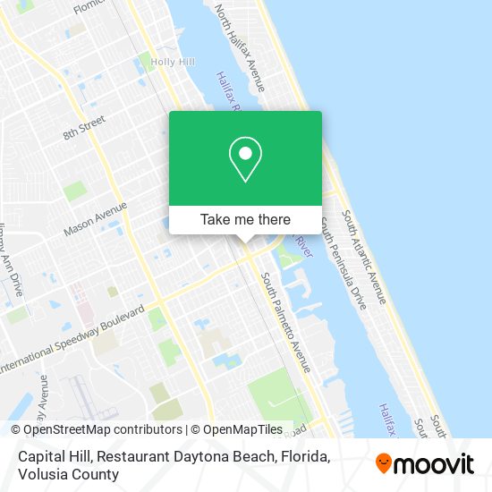 Mapa de Capital Hill, Restaurant Daytona Beach, Florida