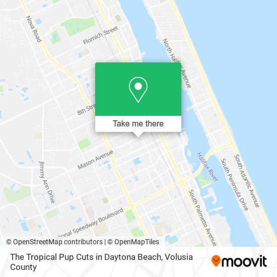 Mapa de The Tropical Pup Cuts in Daytona Beach