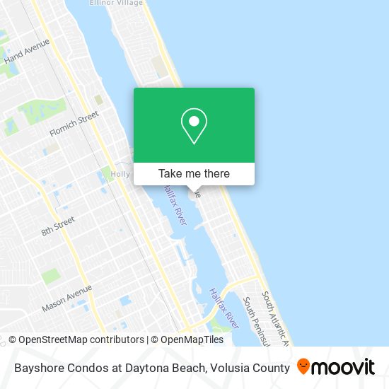 Mapa de Bayshore Condos at Daytona Beach