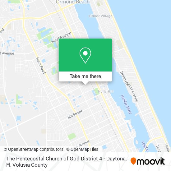 The Pentecostal Church of God District 4 - Daytona, Fl map