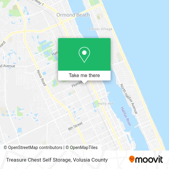 Treasure Chest Self Storage map