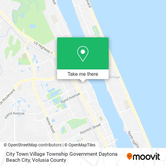 Mapa de City Town Village Township Government Daytona Beach City