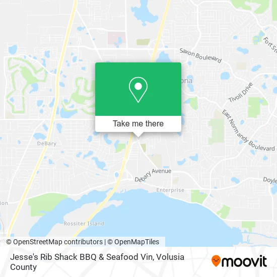 Jesse's Rib Shack BBQ & Seafood Vin map