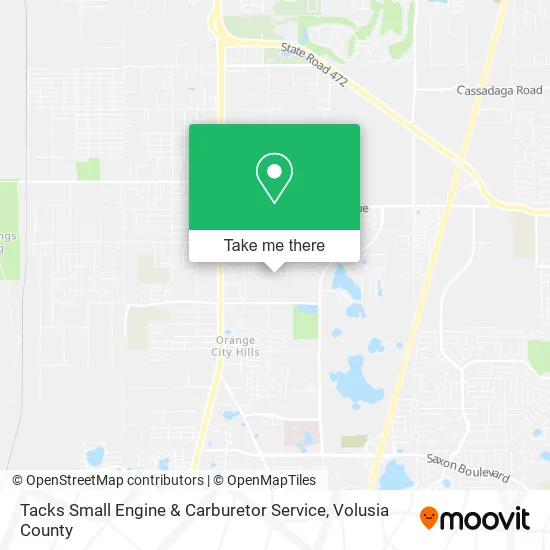 Mapa de Tacks Small Engine & Carburetor Service