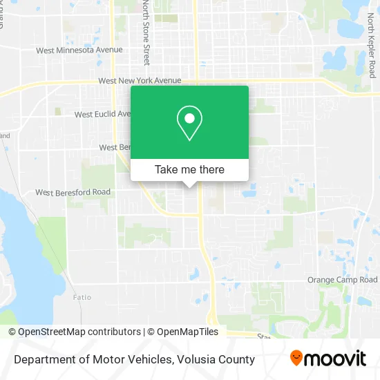 Department of Motor Vehicles map
