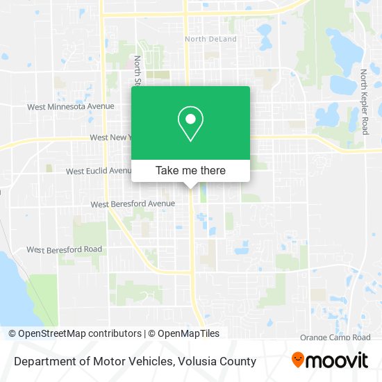 Department of Motor Vehicles map