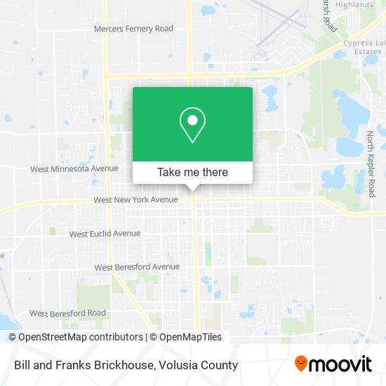 Bill and Franks Brickhouse map