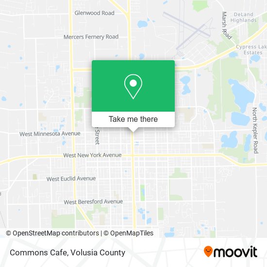 Commons Cafe map