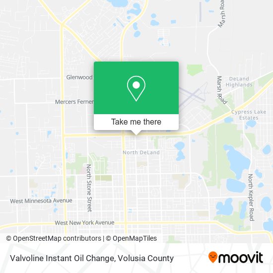 Mapa de Valvoline Instant Oil Change