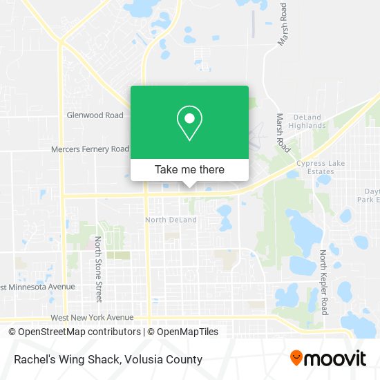 Rachel's Wing Shack map