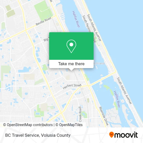 BC Travel Service map