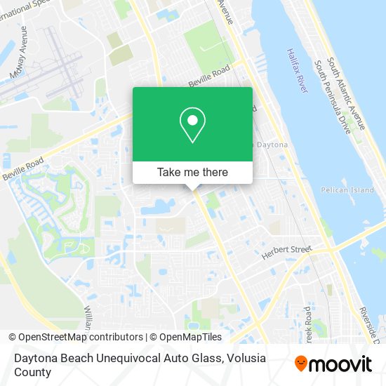 Mapa de Daytona Beach Unequivocal Auto Glass