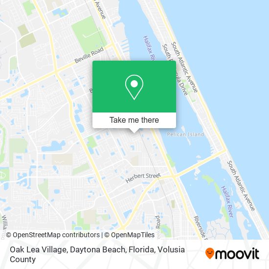 Mapa de Oak Lea Village, Daytona Beach, Florida