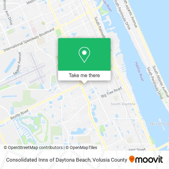 Consolidated Inns of Daytona Beach map