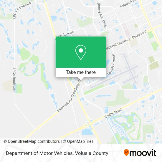 Department of Motor Vehicles map