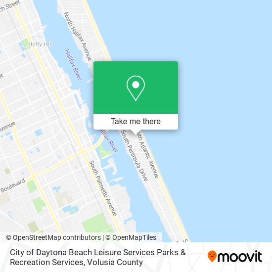 Mapa de City of Daytona Beach Leisure Services Parks & Recreation Services