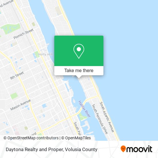 Daytona Realty and Proper map